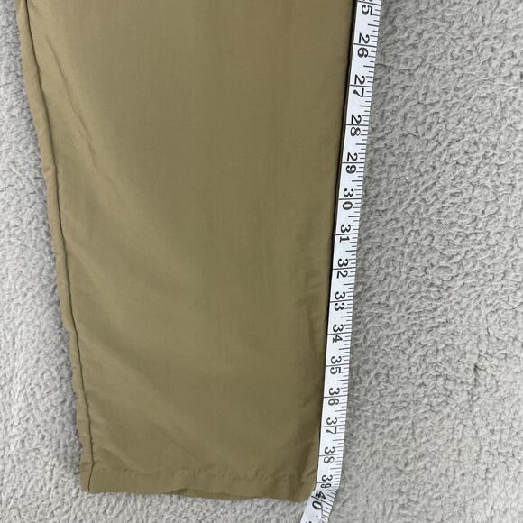 LL Bean Pants Convertible Zip Off Shorts Womens M Tan Nylon Hiking Outdoor Cargo - Picture 5 of 12